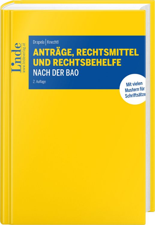 Produktbild: Antr&auml;ge, Rechtsmittel und Rechtsbehelfe nach der BAO