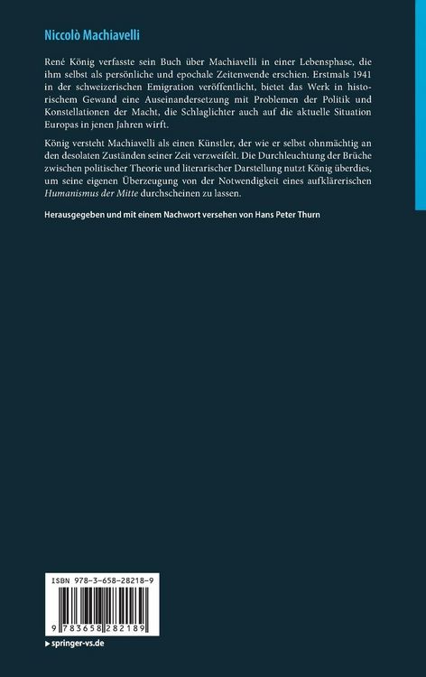 Produktbild: Niccol&ograve; Machiavelli