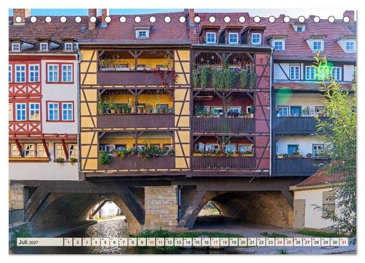 Produktbild: Erfurt &ndash; Ein Spaziergang durch die Landeshauptstadt (Tischkalender 2027 DIN A5 quer), CALVENDO Monatskalender