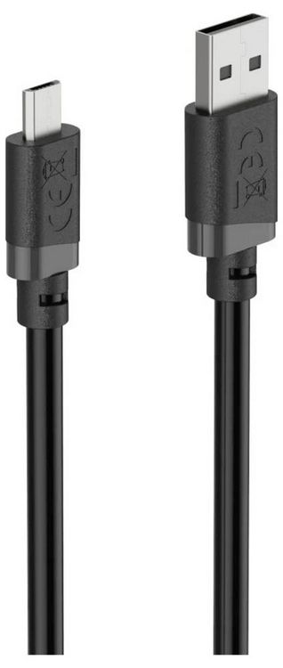 Produktbild: Hama USB-Kabel USB 2.0 USB-A Stecker, USB-Micro-A Stecker 2m Schwarz 00201804