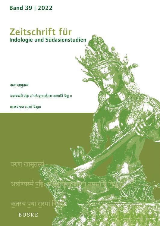 Produktbild: Zeitschrift f&uuml;r Indologie und S&uuml;dasienstudien