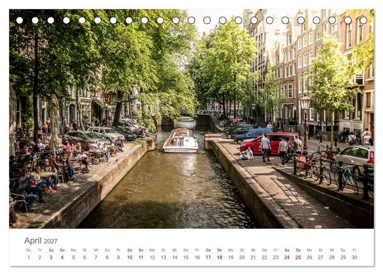 Produktbild: Amsterdam - Wasserstra&szlig;en und Grachten (Tischkalender 2027 DIN A5 quer), CALVENDO Monatskalender