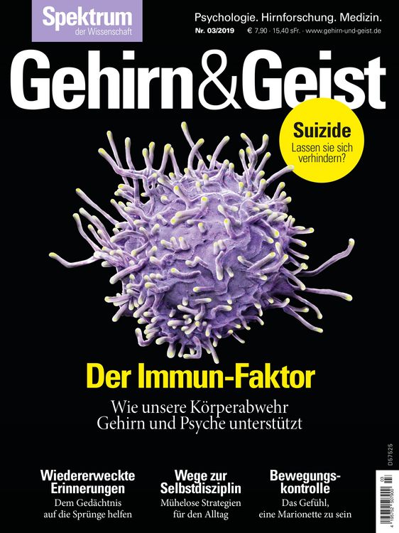 Produktbild: Gehirn&Geist 3/2019 Der Immun-Faktor