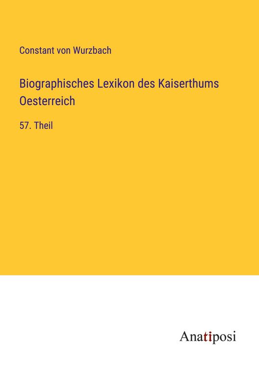 Produktbild: Biographisches Lexikon des Kaiserthums Oesterreich