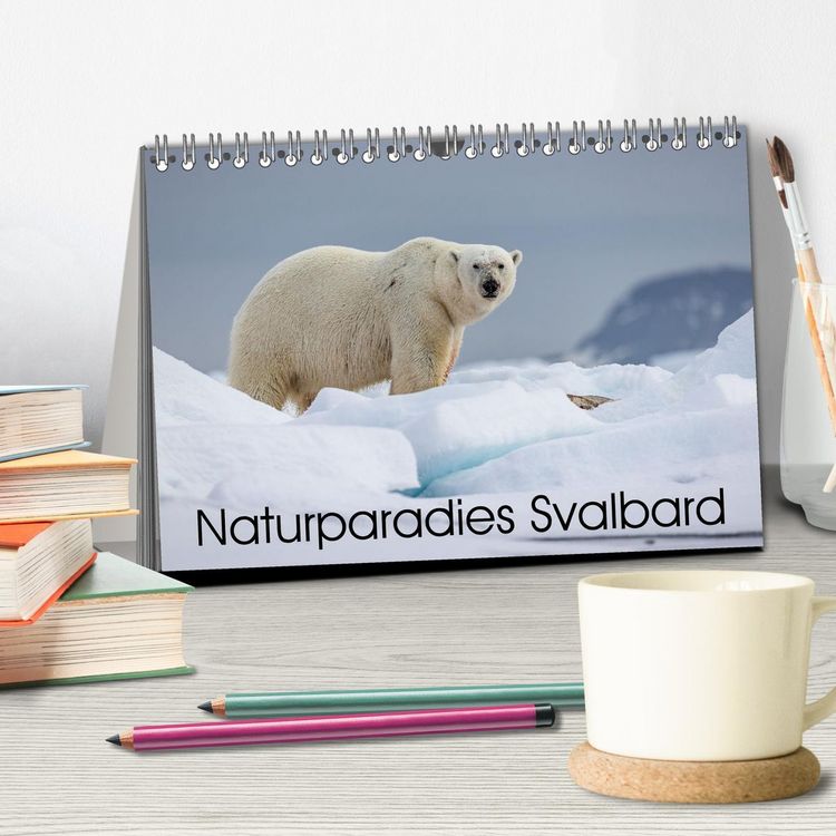Produktbild: Naturparadies Svalbard (Tischkalender 2026 DIN A5 quer), CALVENDO Monatskalender