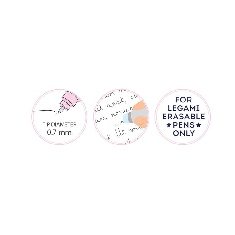 Legami 3x Ersatzmine für löschbaren Gelstift - Rosa