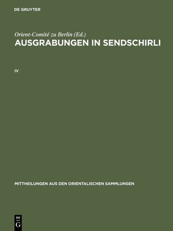 Produktbild: Ausgrabungen in Sendschirli. IV