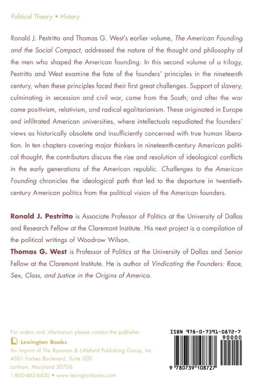 Produktbild: Challenges to the American Founding