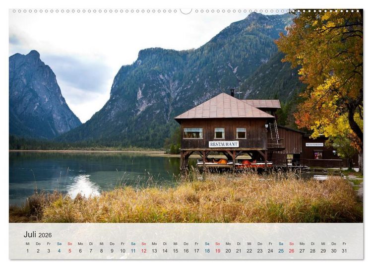 Produktbild: Dolomiten - Rundreise um Drei Zinnen (Wandkalender 2026 DIN A2 quer), CALVENDO Monatskalender