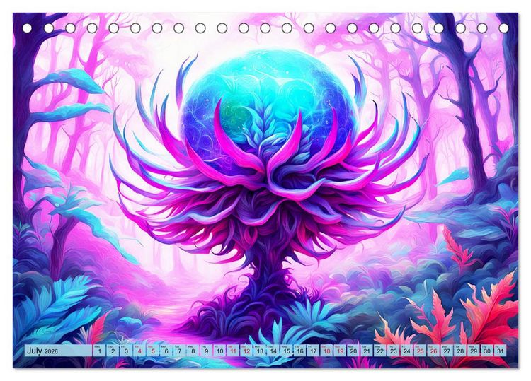 Produktbild: Intergalactic garden (Desk Calendar 2026 DIN A5 landscape), CALVENDO 12 Month DeskCalendar