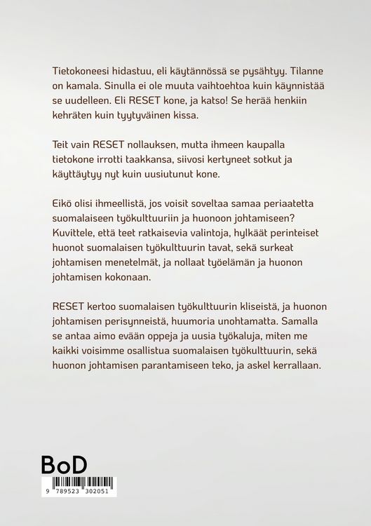 Produktbild: RESET - ty&ouml;kulttuuri ja huono johtaminen