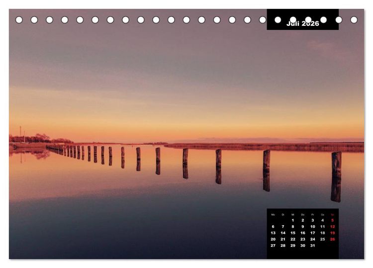 Produktbild: Maritime Seebilder - Von der Ostsee zur Nordsee (Tischkalender 2026 DIN A5 quer), CALVENDO Monatskalender