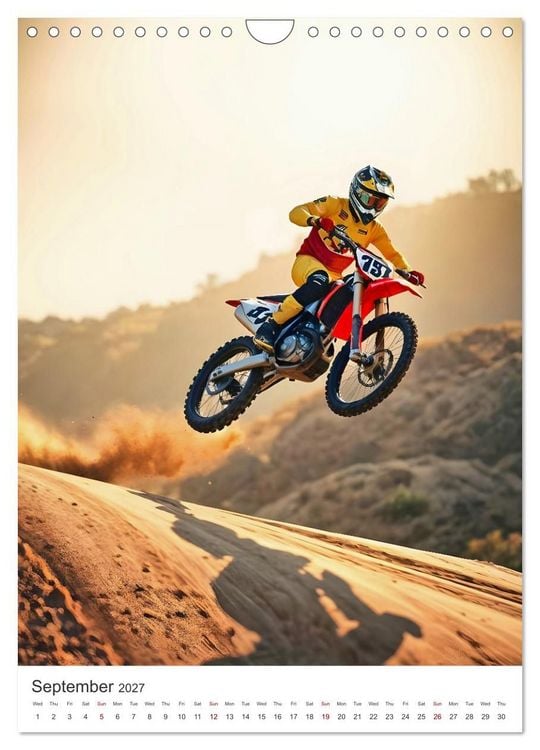 Produktbild: Throttle and thrills - High percentage motocross moments (Wall Calendar 2027 DIN A4 portrait), CALVENDO 12 Month Wall Calendar