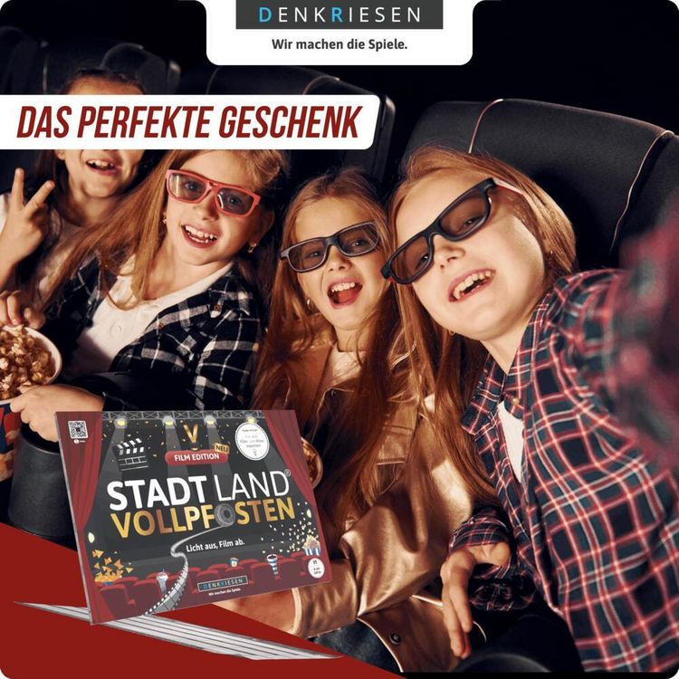 Produktbild: DENKRIESEN - STADT LAND VOLLPFOSTEN&reg; - FILM EDITION - "Licht aus, Film ab." - A4