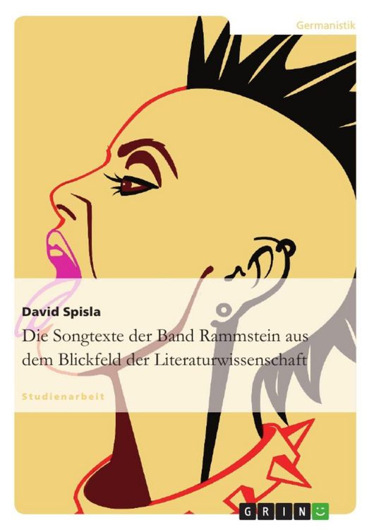 Produktbild: Die Songtexte der Band Rammstein aus dem Blickfeld der Literaturwissenschaft