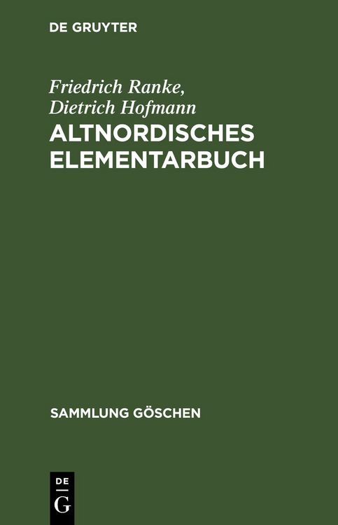 Produktbild: Altnordisches Elementarbuch
