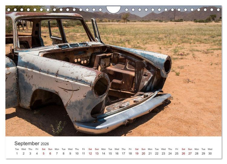 Produktbild: Old cars in Solitaire Namibia (Wall Calendar 2026 DIN A4 landscape), CALVENDO 12 Month Wall Calendar