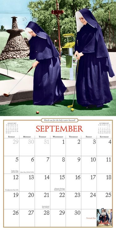 Produktbild: Nuns Having Fun Wall Calendar 2027