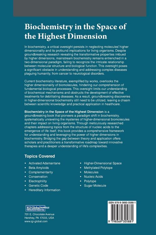 Produktbild: Biochemistry in the Space of the Highest Dimension