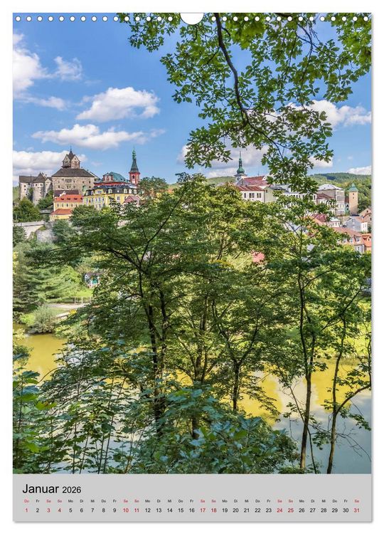 Produktbild: LOKET UND EGER Zwei idyllische Orte in Westb&ouml;hmen (Wandkalender 2026 DIN A3 hoch), CALVENDO Monatskalender
