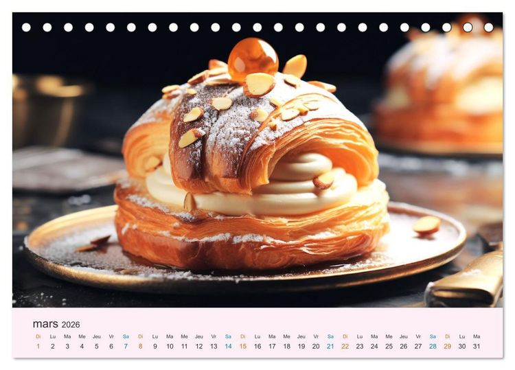 Produktbild: Les d&eacute;lices du temps (Calendrier de bureau 2026 DIN A5 vertical), CALVENDO calendrier mensuel