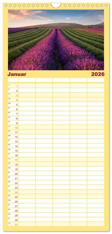 Produktbild: Familienplaner 2026 - Provence, Lavendelzeit in S&uuml;dfrankreich mit 5 Spalten (Wandkalender, 21 x 45 cm) CALVENDO