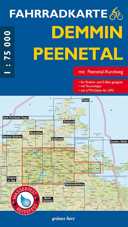 Produktbild: Fahrradkarte Demmin, Peenetal
