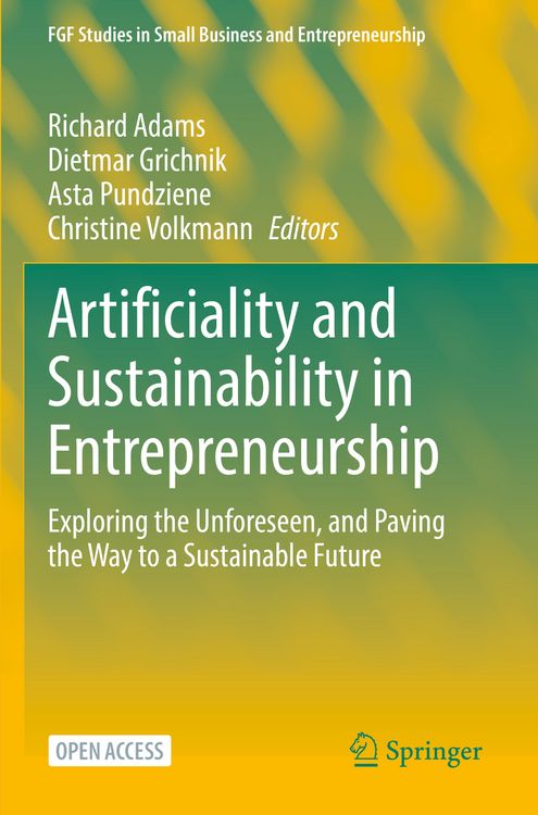 Produktbild: Artificiality and Sustainability in Entrepreneurship