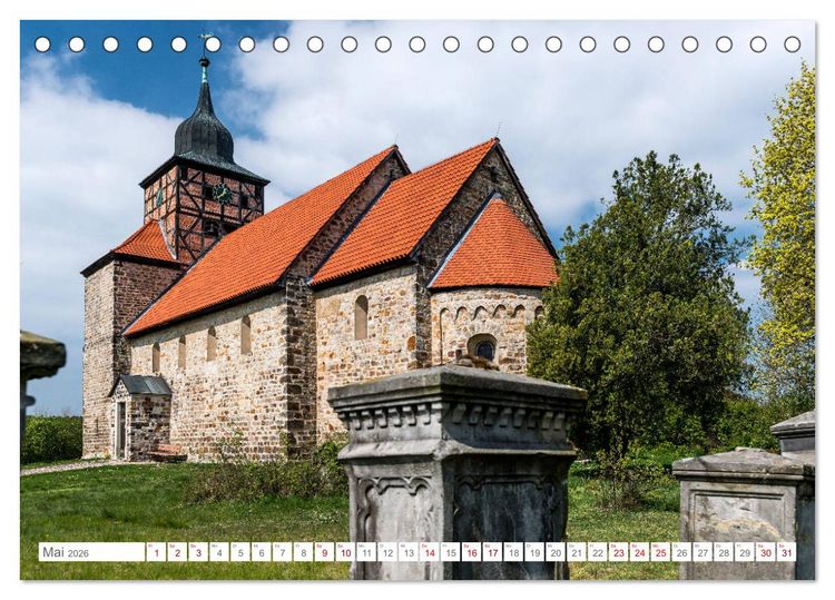 Produktbild: Romanik in Sachsen-Anhalt (Tischkalender 2026 DIN A5 quer), CALVENDO Monatskalender