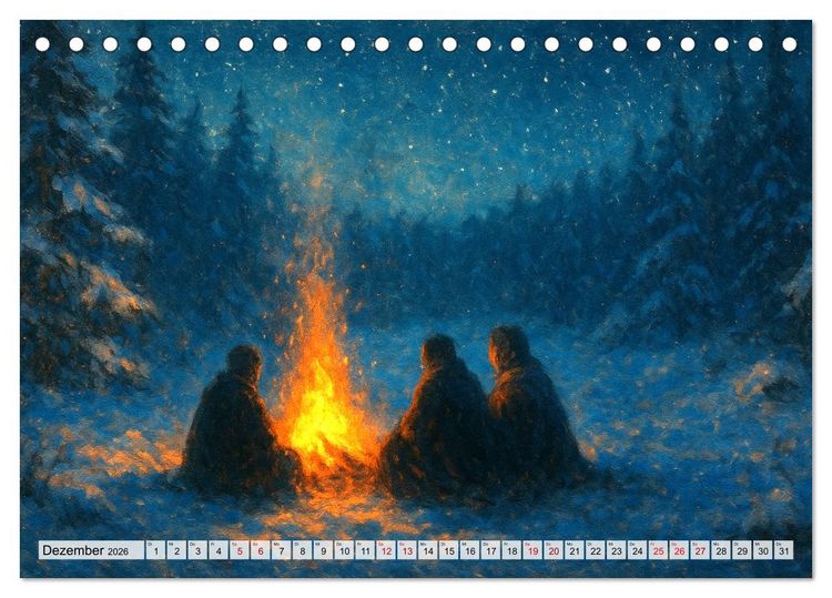 Produktbild: Ruhe finden - Der Anti-Stress-Kalender - Ein Jahr voller W&auml;rme und Achtsamkeit (Tischkalender 2026 DIN A5 quer), CALVENDO Monatskalender
