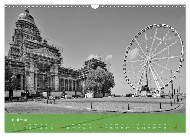 Produktbild: Bruxelles en confinement (Calendrier mural 2026 DIN A3 vertical), CALVENDO calendrier mensuel