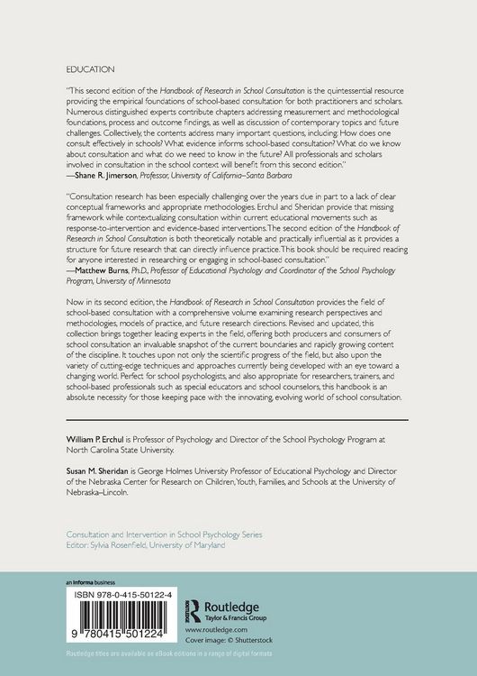 Produktbild: Handbook of Research in School Consultation