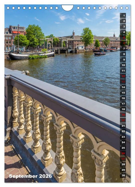 Produktbild: AMSTERDAM Charmantes Stadtherz (Wandkalender 2026 DIN A4 hoch), CALVENDO Monatskalender