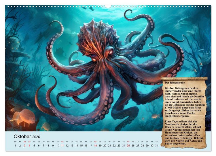 Produktbild: Reise unter dem Meer (Wandkalender 2026 DIN A2 quer), CALVENDO Monatskalender