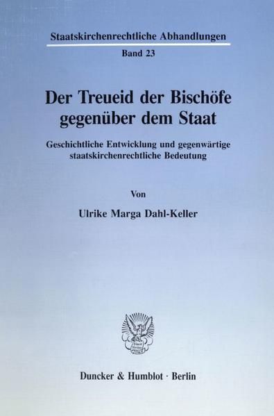 Produktbild: Der Treueid der Bisch&ouml;fe gegen&uuml;ber dem Staat.