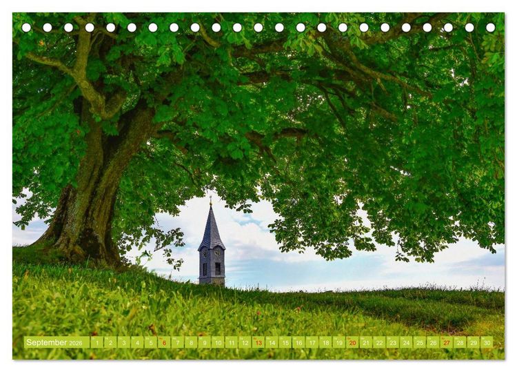 Produktbild: Kirchturmspitzen (Tischkalender 2026 DIN A5 quer), CALVENDO Monatskalender