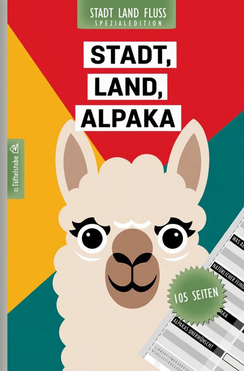 Produktbild: Stadt, Land, Alpaka - 105 Seiten - Stadt-Land-Fluss-Spezialedition f&uuml;r Alpaka-Fans