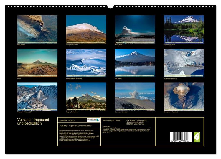 Produktbild: Vulkane - imposant und bedrohlich (hochwertiger Premium Wandkalender 2026 DIN A2 quer), Kunstdruck in Hochglanz