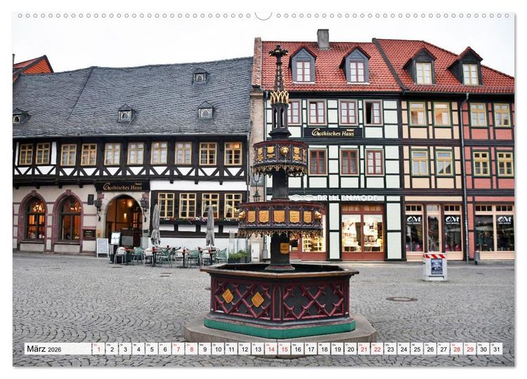 Produktbild: Wernigerode, die wundersch&ouml;ne Stadt im Harz (Wandkalender 2026 DIN A2 quer), CALVENDO Monatskalender
