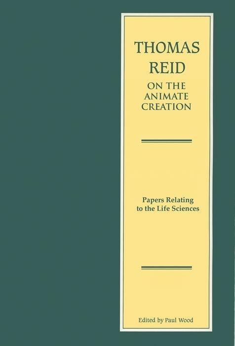 Produktbild: Reid, T: Thomas Reid on the Animate Creation