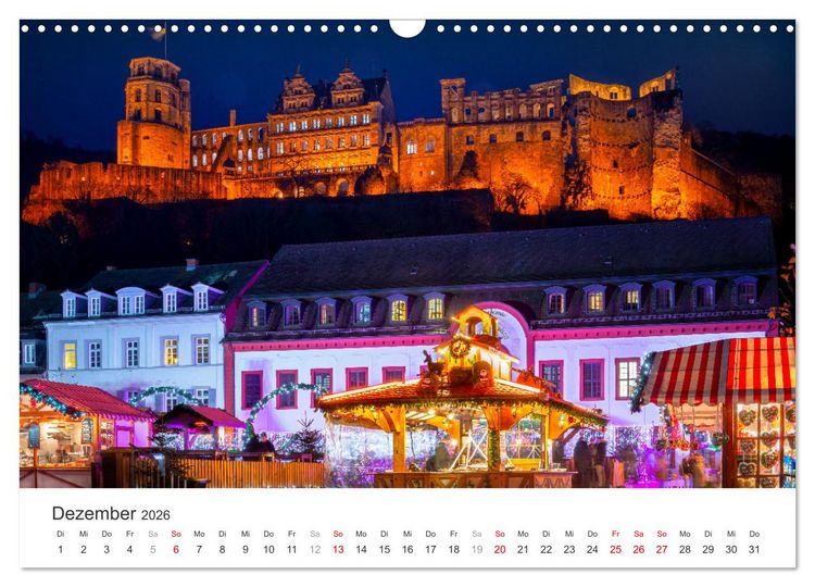 Produktbild: Heidelberg im Fokus (Wandkalender 2026 DIN A3 quer), CALVENDO Monatskalender