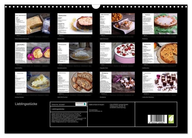 Produktbild: Lieblingsst&uuml;cke (Wandkalender 2026 DIN A3 quer), CALVENDO Monatskalender