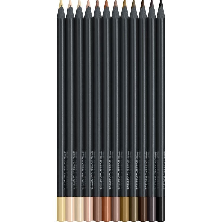 Produktbild: Faber-Castell Buntstifte Black Edition, Skin Tones, 12er Set