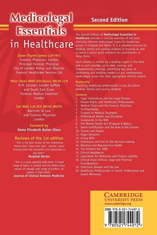 Produktbild: Medicolegal Essentials in Healthcare