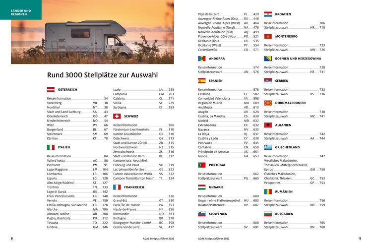 Produktbild: ADAC Stellplatzf&uuml;hrer 2022 Deutschland und Europa