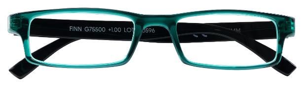 Produktbild: Brille. FINN G75500 gr&uuml;n-schwarz, Kunststoff-Halbbrille, +2,00 dpt