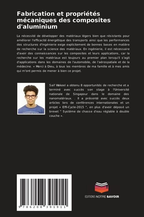 Produktbild: Fabrication et propri&eacute;t&eacute;s m&eacute;caniques des composites d'aluminium
