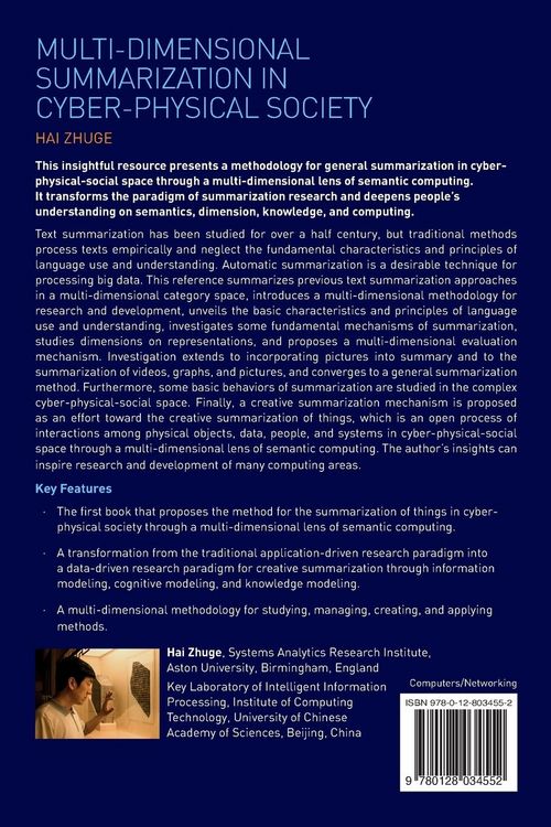 Produktbild: Multi-Dimensional Summarization in Cyber-Physical Society