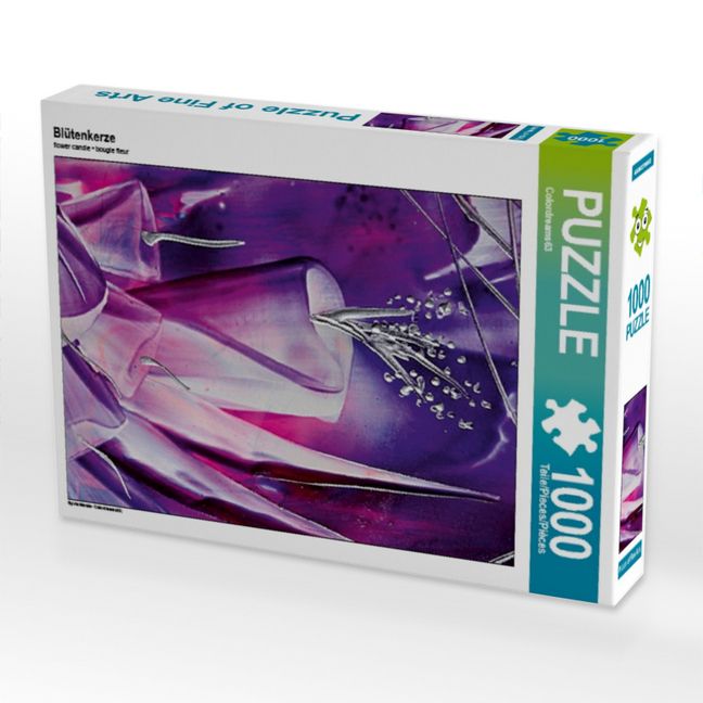 Produktbild: CALVENDO Puzzle Bl&uuml;tenkerze | 1000 Teile Lege-Gr&ouml;&szlig;e 64x48cm Foto-Puzzle f&uuml;r gl&uuml;ckliche Stunden