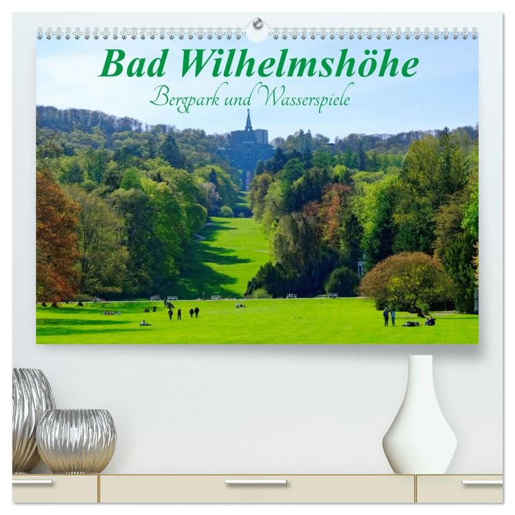 Produktbild: Bad Wilhelmsh&ouml;he Bergpark und Wasserspiele (hochwertiger Premium Wandkalender 2026 DIN A2 quer), Kunstdruck in Hochglanz